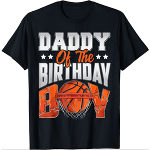 Basketball Daddy of The Birthday Boy Family Matching T-Shirt, L