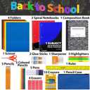 Trail maker School Supplies Kit 45 Piece School Supply Kit Grades K-12 Back to School Essentials Includes Folders Notebooks Pencils Pens and Much More!