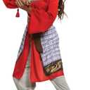 Mulan Costume for Girls, Disney Live Action Movie Hero Dress Up Character Outfit (Small (4-6x))