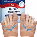 Bunion Corrector for Women & Men, Breathable Toe Straightener for the Thumb and Little Toe, Comfortable & Adjustable for Day/Night Use, Bunion Relief Splint(1 Pair) (Large)