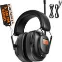 Bluetooth 5.4 Safety Earmuffs AM FM Radio Headphones Rechargeable, 30dB Hearing Protection Noise Reduction