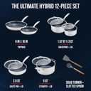 Blue Diamond Hybrid 12 Piece Stainless Steel Nonstick Cookware Set