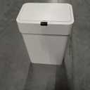 Bathroom Trash Can with Lid,Automatic Garbage Can with Touchless and Sealed Design,Slim Motion Sensor Waterproof Plastic Trash Bin Suitable for Bedrooms,Bathrooms,Kitchens,(White