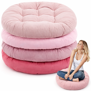 Jerify Floor Pillow Cushions Large Round Square Large Meditation Floor Pillow for Classroom Adult Meditation Picnic Party Seating Learning Daycare School(Round, Mixed Pink, 4 Pcs)