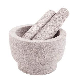 Comie Mortar and Pestle Set,Heavy Duty,Unpolished Granite,8Inch-5Cup Capacity,Grinder for Spices and Seeds,Grinding,Crushing and Mashing Spices,Nuts,for Guacamole,Garlic Sauce,Gray.