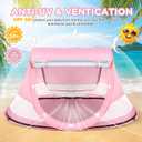 Baby Beach Tent, Pop Up Beach Tent Sun Shade for Beach, UPF 50+ UV Protection Sun Shelters for Infants with Carry Bag for Outdoor Travel, Camping (Pink)