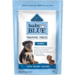 Blue Buffalo Baby BLUE Training Treats Natural Puppy Soft Dog Treats, Savory Chicken 4-oz Bag, BB Date 09 AUG 2025