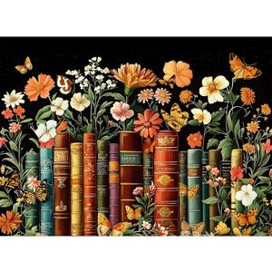 Wooden Puzzles for Adults - Blooming Flowers Wooden Puzzle, Unique Shape Wood Jigsaw Puzzle for Adults, Wood Puzzles Adult, Gifts for Friends and Family, Wall Art Home Decor (100pcs 8.5 * 5.2in S)