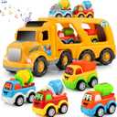 Nicmore Construction Truck Toddler Toys Car: Toys for 2 3 4 Year Old Boy 5 in 1 Carrier Toys for Kids Age 2-3 2-4 | 18 Months 2 Year Old Boy Christmas Birthday Gifts