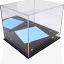 Katai  Acrylic Hat Display Case  Clear UV-Resistant Hat Storage Box for Baseball, Football & Softball Caps  Full-Size Collectible Display with Microfiber Cloth