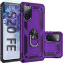 for Samsung Galaxy S20 FE Case,Galaxy S20 FE 5G Case,with Screen Protector,[Military Grade] 16ft. Drop Tested Cover with Magnetic Kickstand Car Mount Protective Case for S20 FE, Purple