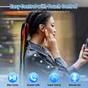 Open Ear Headphones, Wireless Bluetooth 5.4 Earbuds with Big Earhooks, Ultra-Comfort Open Ear Earbuds, 58 Hours HD Stereo Sound Over Ear Earphones, IP7 Waterproof Headset for Workouts, Blue