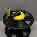 Water Hose Reel Cart, Holds 60-80 Ft of 5/8 Inch Hose, Yellow Wall Mounted Garden Hose Cart, Portable Hose Reel for Convenient Storage and Watering