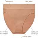 Warner's Women's Warners® Blissful Benefits Women's Dig-free Breathable Microfiber 3-pack Hi-cut Rt4963w (XL)