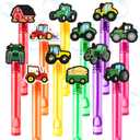 Tractor Party Favors for Kids  24PCS Farm-Themed Bubble Wands, Great for Birthday Supplies, Pinata Fillers, Goodie Bags & Classroom Rewards