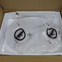 C Shaped End Table, Oval Couch Side Tables for Living Room, Sofa End Table with Metal Frame, Small Wooden Snack Table for Bedroom, Small Spaces, Easy Assembly, Gold (White Marble+gold)