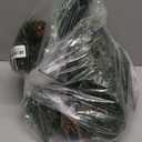 Outdoor Christmas Tree Frosted Urn Filler, Pre-lit Artificial Xmas Tree with LED Lights, 18 Inch Small Christmas Tree with Cones & Red Berries (1ft 6in, Green & Warm Light)