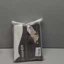 MAIHER Full Blackout Back Tab Curtains Pinch Pleat Drapes 96 Inches Long for Living Room, Linen Blended Thermal Insulated Grey Pleated Drapes with Hooks for Bedroom, 40" W x 96" L, 2 Panels