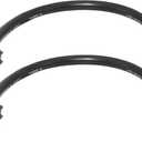 Flame King E15INPT-X2 Pigtail Hose Connectors, 1/4" Male Inverted Flare (NOT NPT) for RV, Van, or Trailer, Propane Tank 2-Stage Auto Changeover Regulators, 15 inches (2-Pack), Black/Green