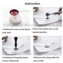 3 x YOLAKIS Initial J Wax Seal Stamp Olive Alphabet J Sealing Stamp and Eucalyptus Wax Stamp Brass Head Decorate Christmas Cards Envelope Gift Wrap Wedding Theme Party Invitation (J)