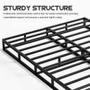 ZIYOO Box Spring Queen and Cover Set, 9 Inch High Profile Easy Assembly Mattress Foundation with Easy Clean Bed Skirt/Heavy Duty Metal Steel Structure/Quiet Noise-Free