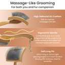 Bobopal Dog Slicker Brush for Shedding,Dog Brush for Long Haired Dogs & Remove Tangles & Mats,Ergonomic Handle Grooming Like Professional,Beech Wood,S