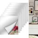 8 Pack Acrylic Mirror Stickers Full Length 12 x 12 Inch Self-Adhesive Flexible Plastic Mirror Sheets for Walls Bedroom Living Home Decoration