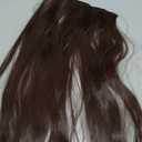 S-noilite Trendy Medium Brown 30" Straight Curly 3/4 Full Head One Piece 5clips Clip in Hair Extensions Long Poplar Style for Xmas Gifts