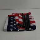 American Flag and Flag Pole for House Outside, 5ft Heavy Duty Flag Pole Kit with 3x5 Embroidered USA Flag, Tangle Free Steel Black Flag Pole with Bracket for Residential, Commercial, Outdoors Garden