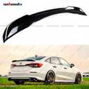 Rear Spoiler Compatible with 2022-2025 Honda Civic, Pro Duckbill Spoiler Fits for 22-25 Sedan, Exterior High Kick Trunk Tail Deck Lid Wing Lip (Glossy Black)