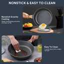 ITSMILLERS Kitchen Nonstick Cookware 3 Piece Omelette Pan Skillet Set, Nonstick Die-cast Deep Frying Pans set with Induction Bottom, 8, 9.5 & 11 Inches Frying Pans with Stay Cool Handles, PFOA Free