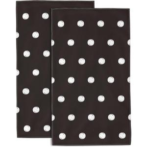 Hand Towels Set of 2 Black and White Dots Hand Towels for Bathroom Soft Absorbent Decorative Hand Bath Towels Dish Towels for Kitchen Sports Gym Yoga Home Decor 14 x 28 in