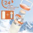22oz Portable Breast Milk Cooler for Breastmilk, Liquid Gold Saver 360° Cooling Keeps Milk Fresh for 24 Hours, Larger Capacity Breastmilk Chiller with 2pcs Bottles for Outdoor Mom
