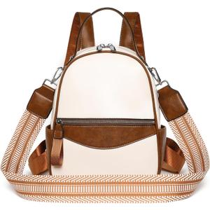 BJE Mini Backpack for Women Leather Small Backpacks Purse, Ladies Designer Daypack, Shoulder Backpack Convertible Handbags White