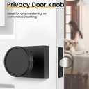 Goldenwarm Interior Door Knobs Black, Zinc-Alloy Modern Matte Black Door Knob Privacy Door Knobs Interior for Bedroom Bathroom, Heavy Duty Square Modern Doorknobs - 6 Pack