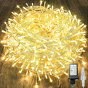 Connectable String Lights Indoor Outdoor Clear Wire | Warm White Christmas Lights | Twinkle Fairy Light Plug in with Timer for Bedroom Classroom Wedding Tree Patio Decor