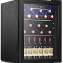 Antarctic Star Wine Cooler, Beverage Refrigerator, 16 Bottle Freestanding Quiet Wine Cellar Front Glass Door for Home and Bar, 1.7 Cu.Ft.
