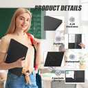 Gueevin 300 Pcs Two Pocket Folders, Heavy Duty Letter Size, Black