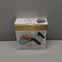 9-Speed Digital Hand Mixer Electric, 400W Powerful DC Motor, Hand Mixer Electric Handheld with Snap-On Storage Case, 5 Stainless Steel Accessories, Beaters, Dough Hooks, Whisk(Ice Blue/Black)