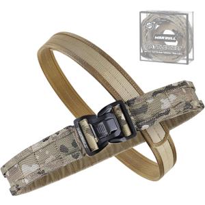 WarBull Tactical Battle Molle Belt, 2'' Quick Release Gun Belt w/Secure Locking, 1.57'' EDC Inner Belt, Duty Combat Belt (XL (44"-48" Waist), Multicamo)