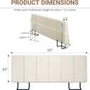 Full Size Headboard Only-No Assembly, Upholstered Headboard Full Size Linen Fabric Modern Style Headboards Extra-Thick, Beige