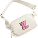Birthday Gifts for 4 5 6 7 8 9 10 11 12 13 Year Old Girls,Gifts for Teens Kids Daughter Sister Her,Two Way Zipper Crossbody Bag Fanny Pack Belt Bag Cute Trendy Stuff - Cream,K