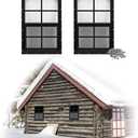 Gaahing 2-Pack 14" x 21" Heavy-Duty Aluminum Shed Windows Kit Flush Mount with Tempered Glass & Fiberglass Screens for Chicken Coops, Barns, Playhouses, Garages