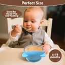 Stainless-Steel Baby Bowls with Suction: Food Grade & Dishwasher Safe - Baby Led Weaning Supplies for 6-18 Months Kids - High Chair