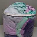 Heritage Kids Ombre Ruched 3 Piece Comforter Set, Full, Blue and Purple