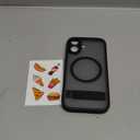 for iPhone 17 Magnetic Case with Stand, Camera Control Button, Compatible with MagSafe, Full Lens Protection, Rugged Military Grade Drop, Hard Translucent Matte Slim Case for iPhone 17, Black