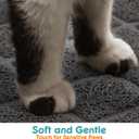 Cat Litter Mat Litter Trapping Mat, 24" x 17" Premium Durable PVC Grid Mesh with Scatter Control, Non-slip, Less Waste Cat Litter Box Mat, Soft on Kittys Paws, Urine Waterproof (Grey)