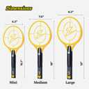 ZAP IT! Rechargeable Electric Fly Swatter Racket - 4,000-Volt Mosquito Zapper with USB Charging and LED Light - Large - Safe 3-Layer Mesh Bug Zapper Racquet for Indoors and Outdoors - Yellow