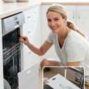 Glass Cutting Board,16"x12" Non Toxic Tempered Glass Chopping Board for Kitchen with Non-Slip Feet, House Warming Gift for New Home, Gifts for Women, Christmas Gift for Mom - White (White-Glossy Finish)