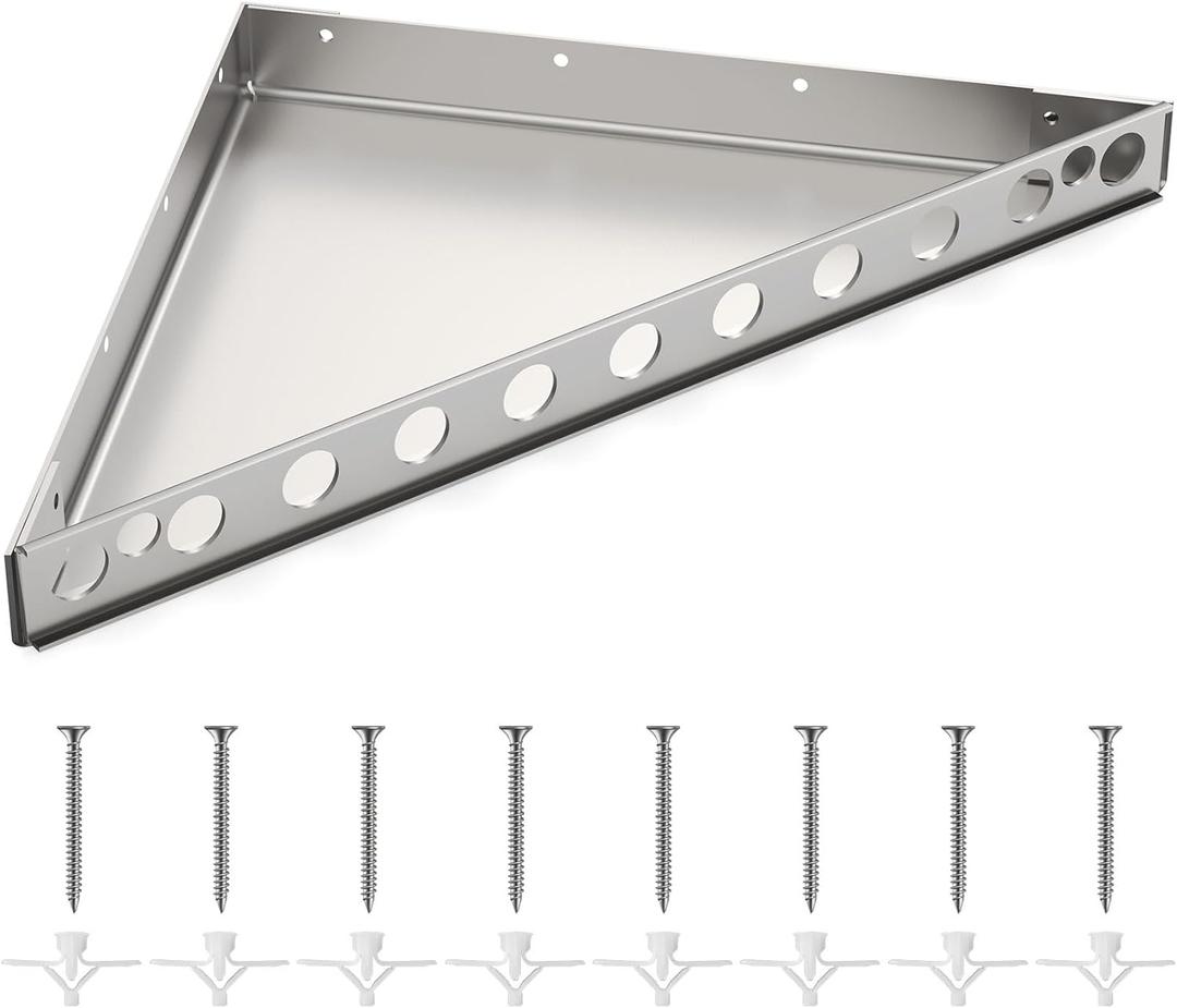 Floating Corner Shower Bench Kit-Customizable Appearance Corner Bench Seatin (17"x17"x24")